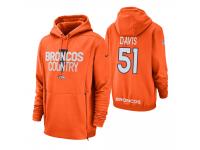 Men Denver Broncos #51 Todd Davis Orange Sideline Local Lockup Pullover Hoodie