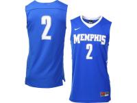 Men Memphis Tigers #2 Nike Replica Jersey C Royal Blue