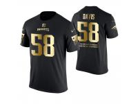 Men New England Patriots Keionta Davis #58 Metall Dark Golden Special Limited Edition With Message T-Shirt