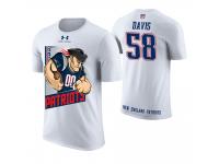 Men New England Patriots Keionta Davis #58 White Cartoon And Comic Artistic Painting T-Shirt