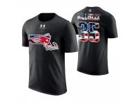 Men New England Patriots Mike Gillislee #35 Stars and Stripes 2018 Independence Day American Flag T-Shirt