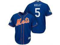 Men New York Mets #5 David Wright 2017 Spring Training Grapefruit League Patch Royal Cool Base Jersey