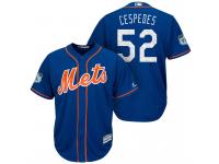 Men New York Mets #52 Yoenis Cespedes 2017 Spring Training Grapefruit League Patch Royal Cool Base Jersey