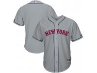 Men New York Mets Independence Day Gray 2017 Stars & Stripes Cool Base Team Jersey