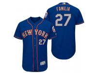Men New York Mets Jeurys Familia #27 Royal-Gray 2017 Alternate Flex Base Jersey
