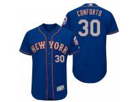 Men New York Mets Michael Conforto #30 Royal-Gray 2017 Alternate Flex Base Jersey