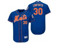 Men New York Mets Michael Conforto #30 Royal-Orange 2017 Alternate Flex Base Jersey