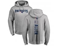 Men Nike Dwayne Allen Ash Backer - NFL New England Patriots #83 Pullover Hoodie