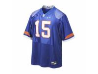 Men Nike Florida Gators #15 Tim Tebow Blue Pro Combat Authentic NCAA Jersey