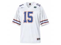 Men Nike Florida Gators #15 Tim Tebow White Authentic NCAA Jersey