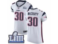 Men Nike New England Patriots #30 Jason McCourty White Vapor Untouchable Elite Player Super Bowl LIII Bound NFL Jersey