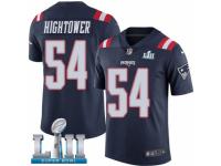 Men Nike New England Patriots #54 Donta Hightower Limited Navy Blue Rush Vapor Untouchable Super Bowl LII NFL Jersey
