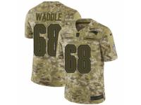 Men Nike New England Patriots #68 LaAdrian Waddle Limited Camo 2018 Salute to Service NFL Jersey
