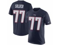 Men Nike New England Patriots #77 Nate Solder Navy Blue Rush Pride Name & Number T-Shirt