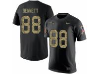 Men Nike New England Patriots #88 Martellus Bennett Black Camo Salute to Service T-Shirt