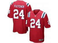 Men Nike NFL New England Patriots #24 Bradley Fletcher Red Game Jersey