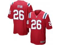 Men Nike NFL New England Patriots #26 Logan Ryan Red Game Jersey