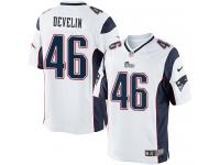 Men Nike NFL New England Patriots #46 James Develin Road White Limited Jersey