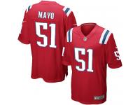 Men Nike NFL New England Patriots #51 Jerod Mayo Red Game Jersey