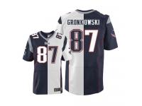 Men Nike NFL New England Patriots #87 Rob Gronkowski TeamRoad Two Tone Limited Jersey