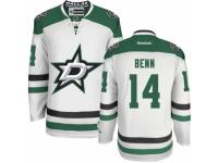 Men Reebok Dallas Stars #14 Jamie Benn Premier White Away NHL Jersey