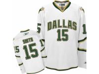 Men Reebok Dallas Stars #15 Bobby Smith Premier White Third NHL Jersey