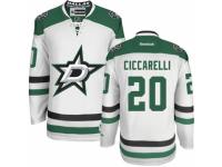 Men Reebok Dallas Stars #20 Dino Ciccarelli Premier White Away NHL Jersey