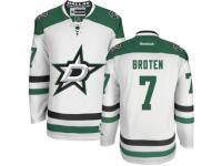 Men Reebok Dallas Stars #7 Neal Broten Premier White Away NHL Jersey