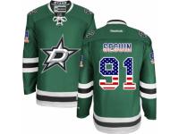 Men Reebok Dallas Stars #91 Tyler Seguin Premier Green USA Flag Fashion NHL Jersey