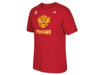 Men Russia Hockey adidas 2016 World Cup of Hockey Primary Logo T-Shirt - Red