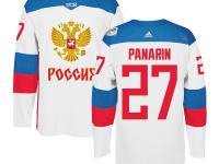 Men Team Russia #27 Artemi Panarin 2016 World Cup of Hockey White Adidas Jerseys