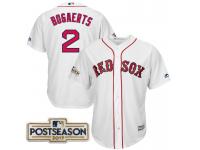 Men Xander Bogaerts #2 Boston Red Sox 2017 Postseason White Cool Base Jersey