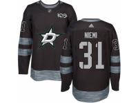 Men's Adidas Dallas Stars #31 Antti Niemi Premier Black 1917-2017 100th Anniversary NHL Jersey