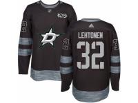 Men's Adidas Dallas Stars #32 Kari Lehtonen Premier Black 1917-2017 100th Anniversary NHL Jersey