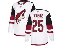 Men's Adidas Nick Cousins Authentic White Away NHL Jersey Arizona Coyotes #25