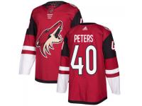 Men's Arizona Coyotes # 40 Justin Peters adidas Maroon Authentic Jersey 2017