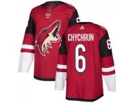 Men's Arizona Coyotes # 6 Jakob Chychrun adidas Maroon Authentic Jersey 2017