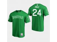 Men's Boston Red Sox 2019 St. Patrick's Day #24 Green David Price T-Shirt