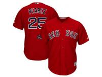 Men's Boston Red Sox Steve Pearce Majestic Scarlet 2018 World Series Champions Team Logo Player Jersey