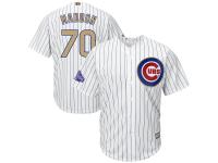Men's Chicago Cubs Joe Maddon Majestic White 2017 Gold Program Cool Base Player Jersey