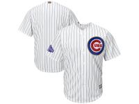 Men's Chicago Cubs Majestic Fashion White-Gold 2017 Gold Program Cool Base Team Jersey