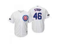 Men's Cubs 2018 Postseason Home White Pedro Strop Cool Base Jersey