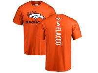 Men's Denver Broncos Joe Flacco NFL Pro Line Orange Backer T-Shirt