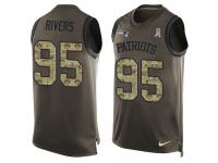 Men's Derek Rivers #95 Nike Green Jersey - NFL New England Patriots Salute to Service Tank Top