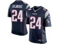Men's Game Stephon Gilmore #24 Nike Navy Blue Home Jersey - NFL New England Patriots