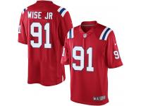 Men's Limited Deatrich Wise Jr #91 Nike Red Alternate Jersey - NFL New England Patriots