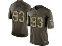 Men's Limited Lawrence Guy #93 Nike Green Jersey - NFL New England Patriots Salute to Service