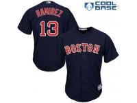 Men's Majestic Boston Red Sox #13 Hanley Ramirez  Navy Blue Alternate Road Cool Base MLB Jersey