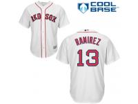 Men's Majestic Boston Red Sox #13 Hanley Ramirez  White Home Cool Base MLB Jersey
