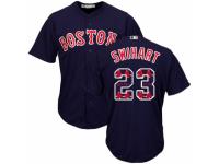 Men's Majestic Boston Red Sox #23 Blake Swihart Navy Blue Team Logo Fashion Cool Base MLB Jersey